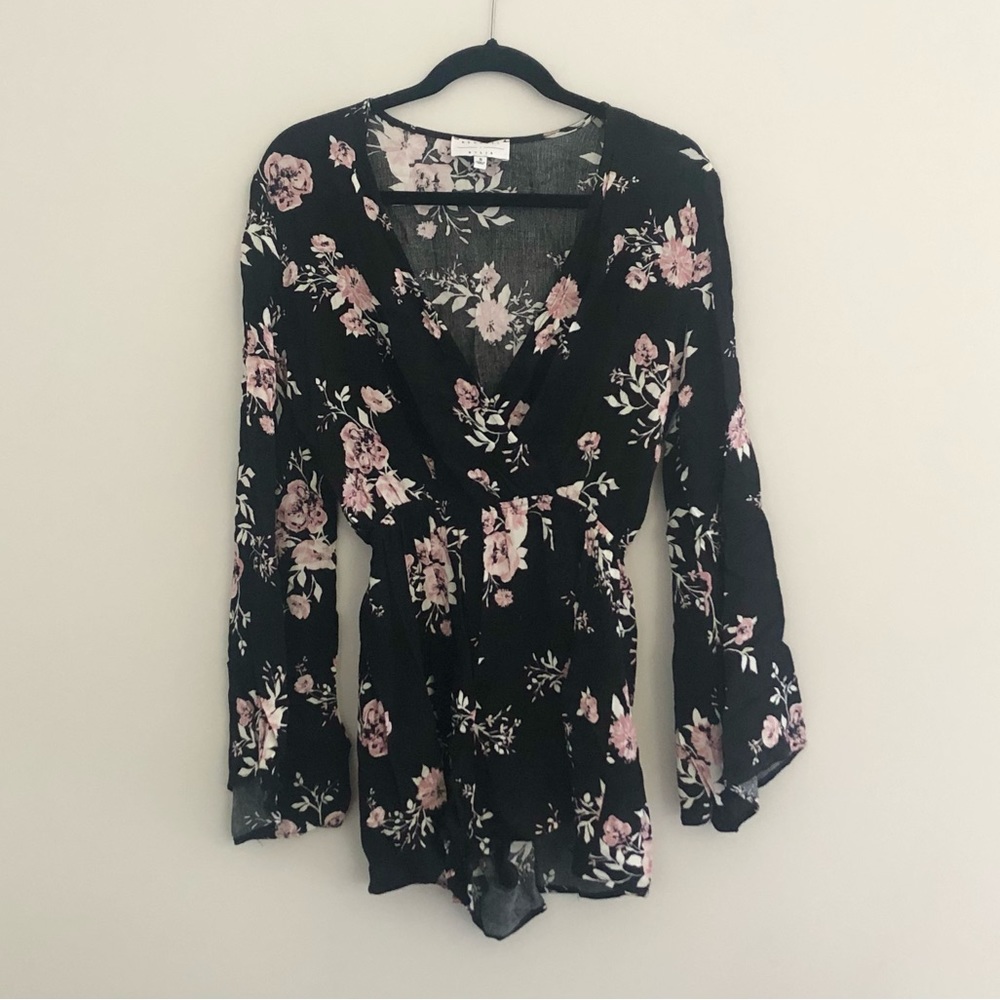Kendall & Kylie Black Floral Romper | Small |